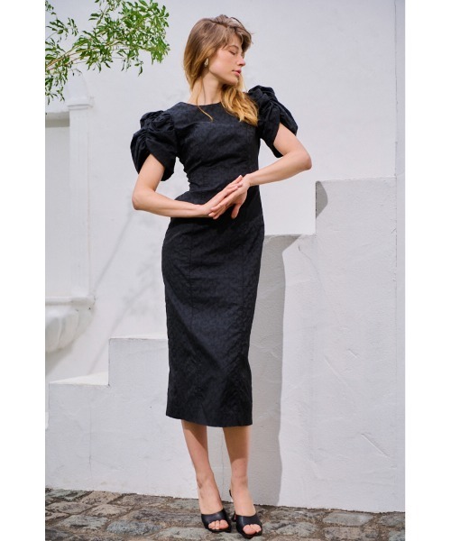 Estella.K(エステラケー)の「Butterfly Jacquard Midi Dress ジャガードバタフライドレス(ワンピース・レディース・ラベンダー/ブラック/オフホワイト・FREE)」の22枚目の写真
