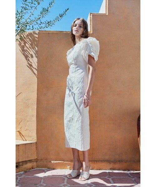 Estella.K(エステラケー)の「Butterfly Jacquard Midi Dress ジャガードバタフライドレス(ワンピース・レディース・ラベンダー/ブラック/オフホワイト・FREE)」の15枚目の写真