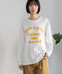 POU DOU DOU | フロッキーロゴプリントロンT(Tシャツ/カットソー)