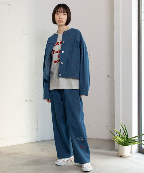 POU DOU DOU（プードゥドゥ）の「フロッキーロゴプリントロンT（Tシャツ/カットソー・レディース・ライトイエロー/オフホワイト/オートミール・M）」の18枚目の写真