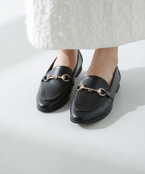 NANO universe（ナノユニバース）の「ビットローファー（ローファー・レディース・ブラック/ホワイト・36/37/38）」の2枚目の写真