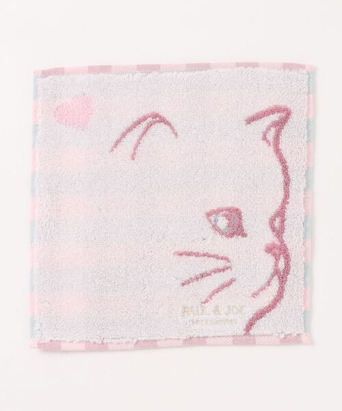 PAUL & JOE ACCESSOIRES(ポールアンドジョーアクセソワ)の「ポール&ジョー アクセソワ ハンカチ S <キャットフェイス>(ハンカチ/ハンドタオル・レディース・ネイビー/ピンク/アイボリー・FREE)」の3枚目の写真