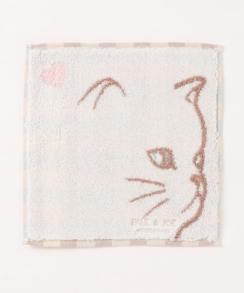 PAUL & JOE ACCESSOIRES(ポールアンドジョーアクセソワ)の「ポール&ジョー アクセソワ ハンカチ S <キャットフェイス>(ハンカチ/ハンドタオル・レディース・ネイビー/ピンク/アイボリー・FREE)」の1枚目の写真