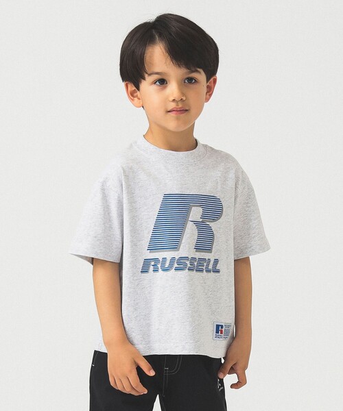 Russell Athletic(ラッセルアスレティック)の「RUSSELL ATHLETIC / グラフィック Tシャツ 2025SS(110~130cm)(Tシャツ/カットソー・キッズ・ホワイト/ブラック系その他4/ライトグレー・110/120/130)」の14枚目の写真