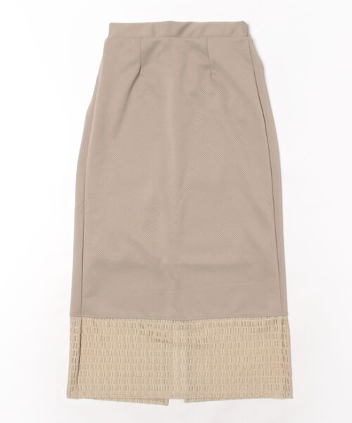 STYLEBLOCK（スタイルブロック）の「カットツイルシアー切替タイトスカート（スカート・レディース・アイボリー/グリーン系その他/ホワイト/ブラック・M）」の4枚目の写真