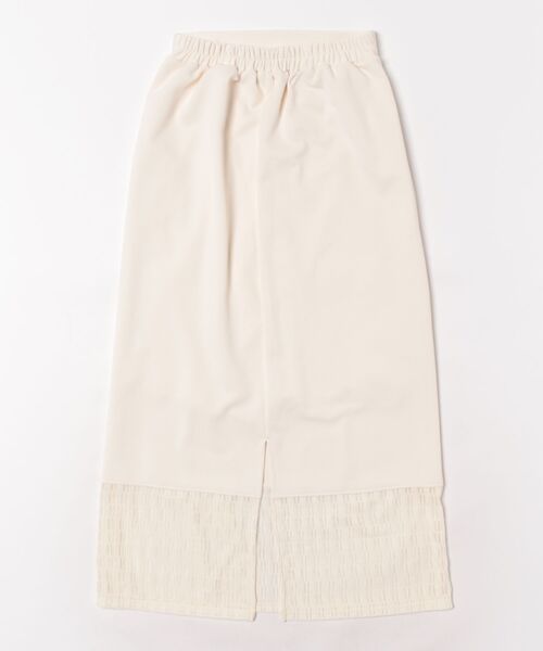 STYLEBLOCK（スタイルブロック）の「カットツイルシアー切替タイトスカート（スカート・レディース・アイボリー/グリーン系その他/ホワイト/ブラック・M）」の5枚目の写真