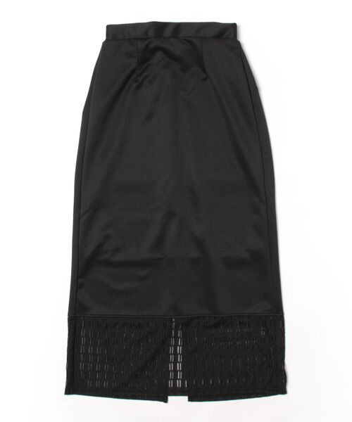 STYLEBLOCK（スタイルブロック）の「カットツイルシアー切替タイトスカート（スカート・レディース・アイボリー/グリーン系その他/ホワイト/ブラック・M）」の6枚目の写真