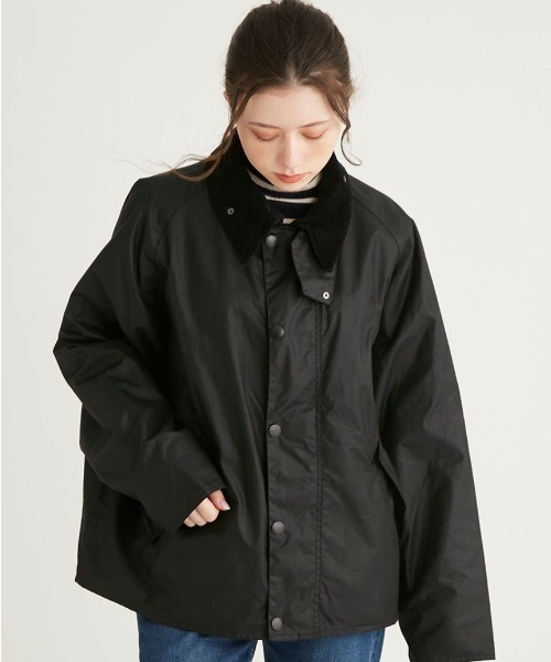 Barbour（バブアー）の「Barbour (バブアー) os transport wax トランスポートジャケット /MWX1678【2025年春夏入荷モデル】（ブルゾン・メンズ・ブラック/その他10・38/40/42）」の3枚目の写真