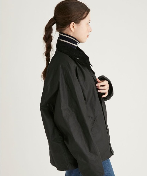 Barbour（バブアー）の「Barbour (バブアー) os transport wax トランスポートジャケット /MWX1678【2025年春夏入荷モデル】（ブルゾン・メンズ・ブラック/その他10・38/40/42）」の4枚目の写真