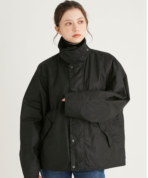 Barbour（バブアー）の「Barbour (バブアー) os transport wax トランスポートジャケット /MWX1678【2025年春夏入荷モデル】（ブルゾン・メンズ・ブラック/その他10・38/40/42）」の6枚目の写真