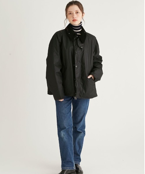 Barbour（バブアー）の「Barbour (バブアー) os transport wax トランスポートジャケット /MWX1678【2025年春夏入荷モデル】（ブルゾン・メンズ・ブラック/その他10・38/40/42）」の7枚目の写真