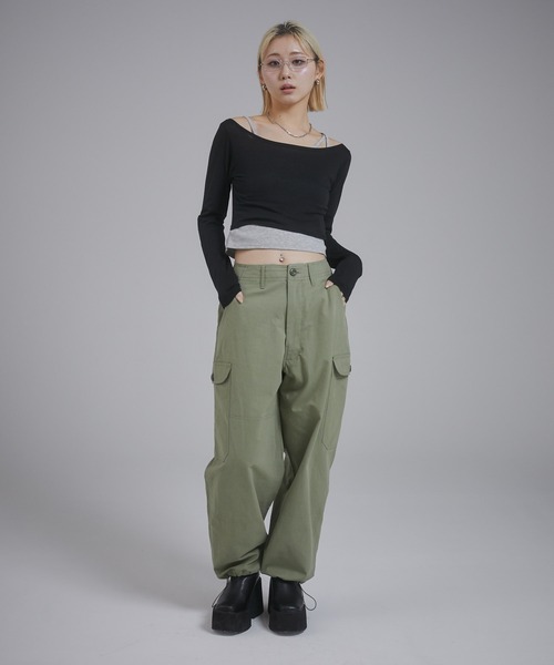 ENVYM（アンビー）の「レイヤードロンT（Tシャツ/カットソー・レディース・グレー/ブラック/ホワイト・FREE）」の11枚目の写真