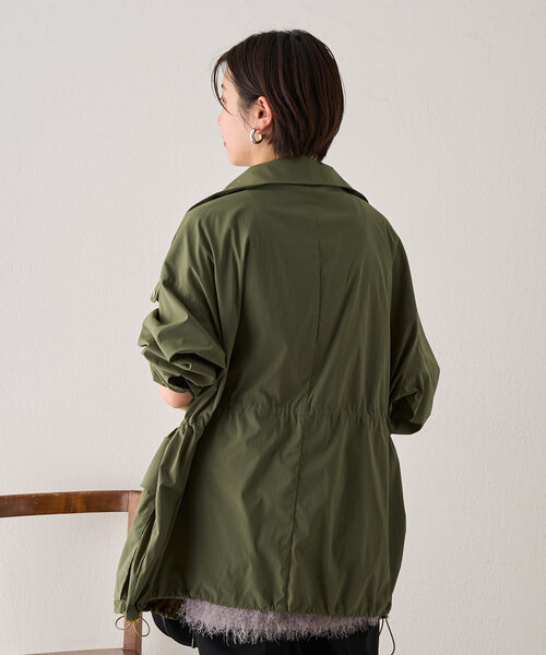 SHENERY（シーナリー）の「《インフルエンサー＠tsuru00コラボ》ミリタリーシャツジャケット（ブルゾン・レディース・カーキ/オフホワイト・38/36）」の17枚目の写真