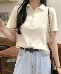 【シンプルで使いやすい】フロントボタン半袖ブラウス