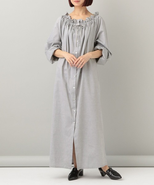 e/rm（イーアールエム）の「オフショルフリルドレス（ワンピース・レディース・グレー系その他2/ライトブルー/ネイビー・FREE）」の11枚目の写真