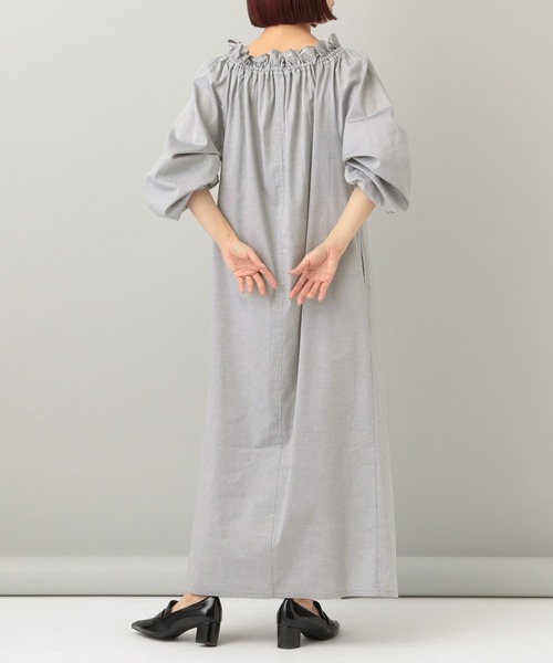 e/rm（イーアールエム）の「オフショルフリルドレス（ワンピース・レディース・グレー系その他2/ライトブルー/ネイビー・FREE）」の13枚目の写真