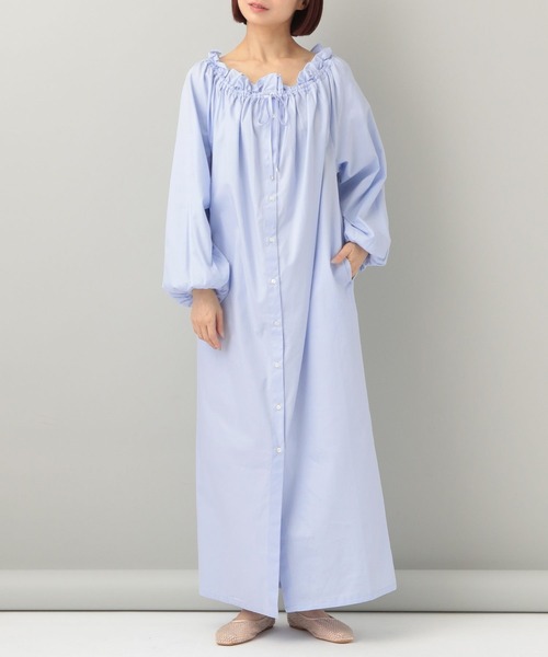 e/rm（イーアールエム）の「オフショルフリルドレス（ワンピース・レディース・グレー系その他2/ライトブルー/ネイビー・FREE）」の15枚目の写真