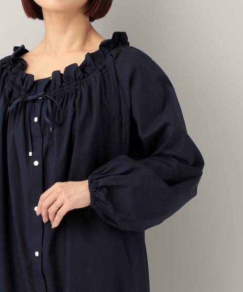 e/rm（イーアールエム）の「オフショルフリルドレス（ワンピース・レディース・グレー系その他2/ライトブルー/ネイビー・FREE）」の5枚目の写真