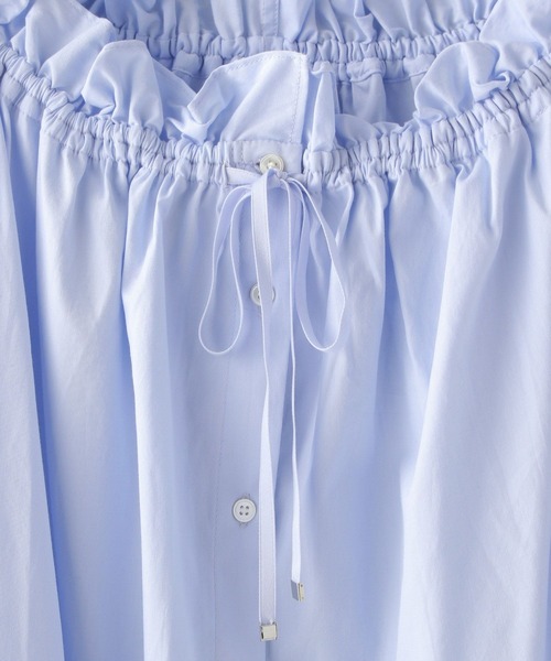 e/rm（イーアールエム）の「オフショルフリルドレス（ワンピース・レディース・グレー系その他2/ライトブルー/ネイビー・FREE）」の18枚目の写真