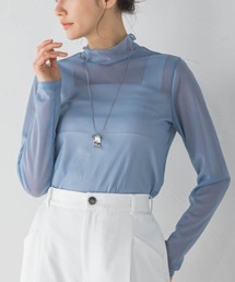 LAUTREAMONT（ロートレアモン）の「ストレッチオーガンジーカットソー≪洗濯機で洗える≫（Tシャツ/カットソー・レディース）」