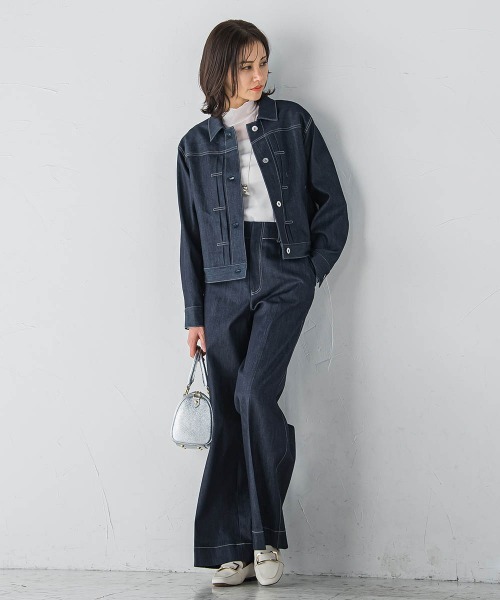 LAUTREAMONT(ロートレアモン)の「ストレッチオーガンジーカットソー≪洗濯機で洗える≫(Tシャツ/カットソー・レディース・ホワイト/ライトブルー/ブラック・9号)」の8枚目の写真