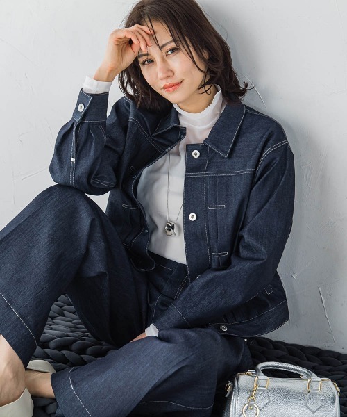 LAUTREAMONT(ロートレアモン)の「ストレッチオーガンジーカットソー≪洗濯機で洗える≫(Tシャツ/カットソー・レディース・ホワイト/ライトブルー/ブラック・9号)」の10枚目の写真