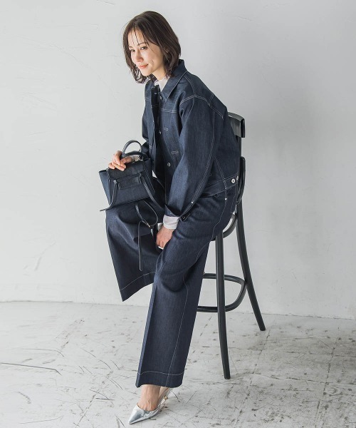 LAUTREAMONT(ロートレアモン)の「ストレッチオーガンジーカットソー≪洗濯機で洗える≫(Tシャツ/カットソー・レディース・ホワイト/ライトブルー/ブラック・9号)」の16枚目の写真