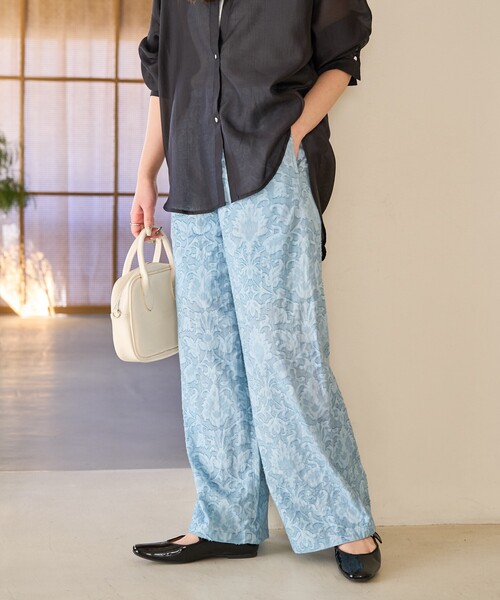 限定展開 インド カット ジャガード イージーパンツ