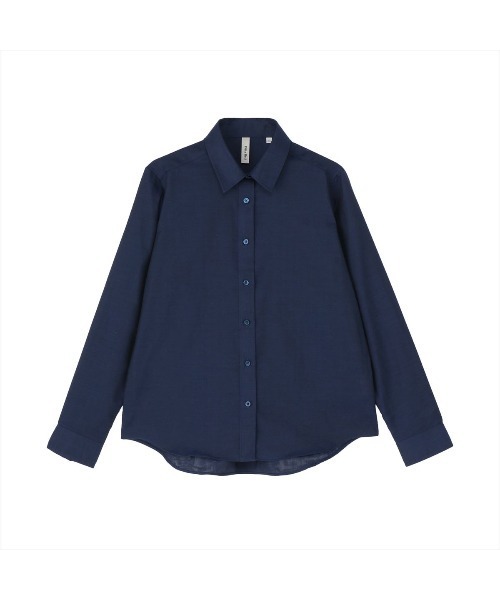 TOKYO SHIRTS(トウキョウシャツ)の「【Pitta Re:)】ふわっとガーゼシャツ 長袖 綿100% レディースカジュアルシャツ(シャツ/ブラウス・レディース・ネイビー・S/M/L/LL)」の1枚目の写真