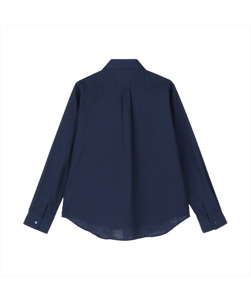 TOKYO SHIRTS(トウキョウシャツ)の「【Pitta Re:)】ふわっとガーゼシャツ 長袖 綿100% レディースカジュアルシャツ(シャツ/ブラウス・レディース・ネイビー・S/M/L/LL)」の2枚目の写真