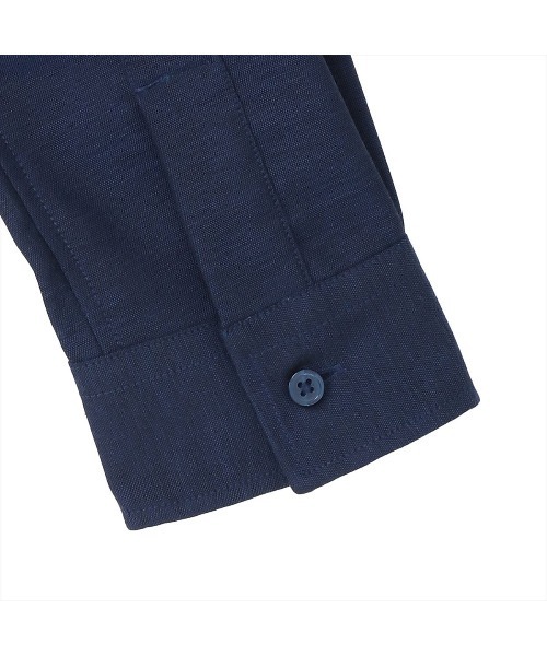 TOKYO SHIRTS(トウキョウシャツ)の「【Pitta Re:)】ふわっとガーゼシャツ 長袖 綿100% レディースカジュアルシャツ(シャツ/ブラウス・レディース・ネイビー・S/M/L/LL)」の4枚目の写真