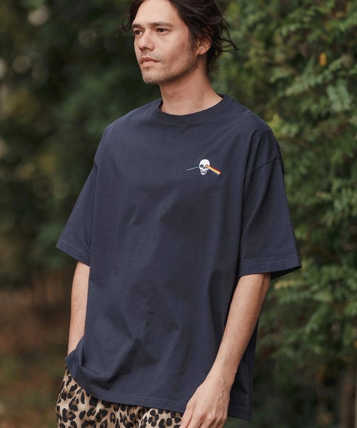 CAMBIO(カンビオ)の「mt9553-刺繍T_Skull rainbow Tシャツ(Tシャツ/カットソー・メンズ・ホワイト/ブラック/ネイビー・S/M/L/XL)」の10枚目の写真