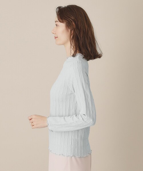 ITS'DEMO(イッツデモ)の「◆【手洗い可】ふくれジャカードプルオーバー(Tシャツ/カットソー・レディース・オフホワイト/ブラック/サックスブルー・00)」の17枚目の写真