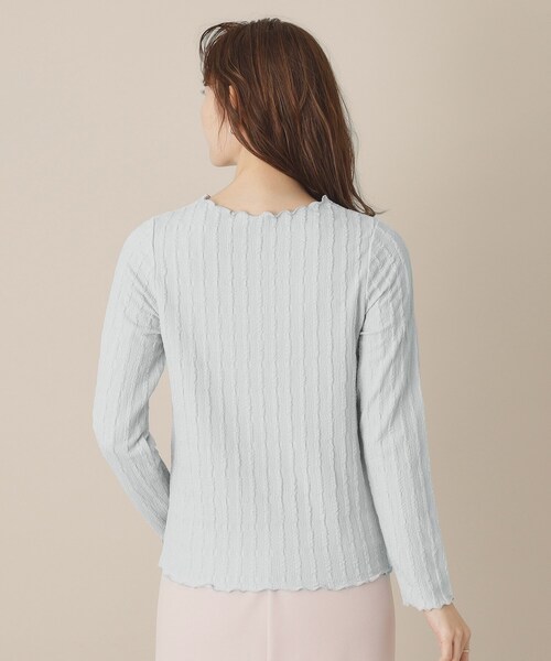 ITS'DEMO(イッツデモ)の「◆【手洗い可】ふくれジャカードプルオーバー(Tシャツ/カットソー・レディース・オフホワイト/ブラック/サックスブルー・00)」の18枚目の写真