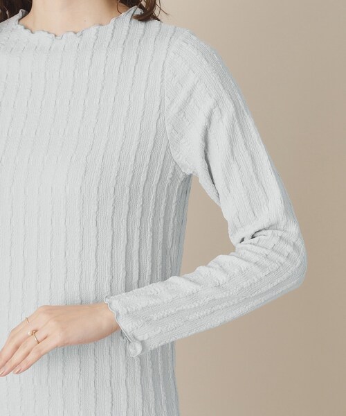 ITS'DEMO(イッツデモ)の「◆【手洗い可】ふくれジャカードプルオーバー(Tシャツ/カットソー・レディース・オフホワイト/ブラック/サックスブルー・00)」の20枚目の写真