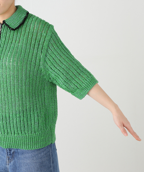 JANE SMITH ジェーンスミス ノルディックニット　セーター ニット JANE SMITH/ジェーンスミス】DAMAGE COTTON KNIT CREW NECK
