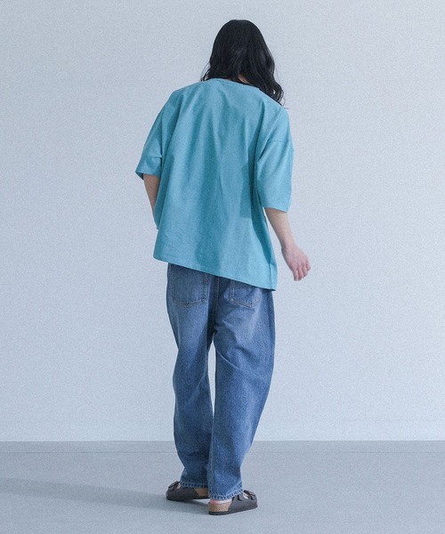 MDR(エムディアール)の「『オーバーサイズ コットンベーシックTシャツ』(Tシャツ/カットソー・メンズ・ライトグリーン/オフホワイト/チャコール/ブラック・L/M)」の8枚目の写真
