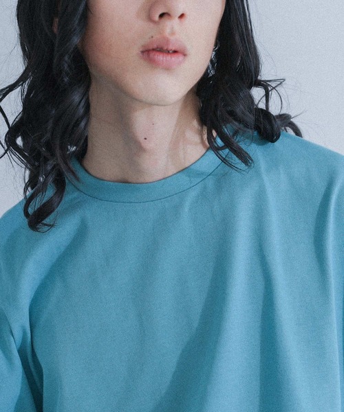 MDR(エムディアール)の「『オーバーサイズ コットンベーシックTシャツ』(Tシャツ/カットソー・メンズ・ライトグリーン/オフホワイト/チャコール/ブラック・L/M)」の12枚目の写真