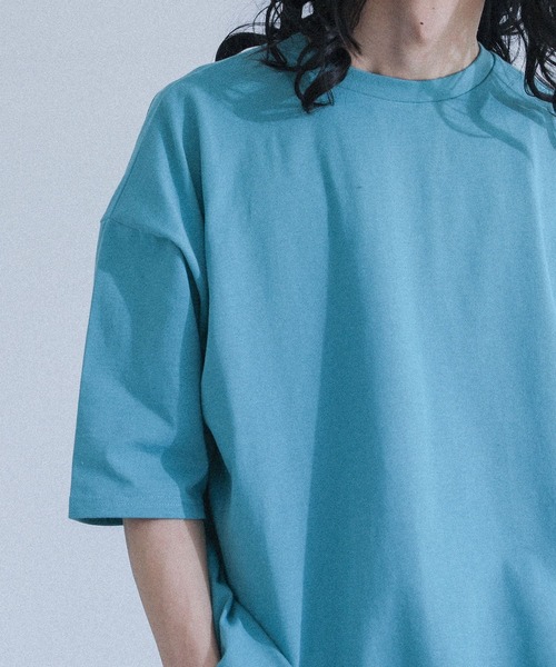 MDR(エムディアール)の「『オーバーサイズ コットンベーシックTシャツ』(Tシャツ/カットソー・メンズ・ライトグリーン/オフホワイト/チャコール/ブラック・L/M)」の13枚目の写真