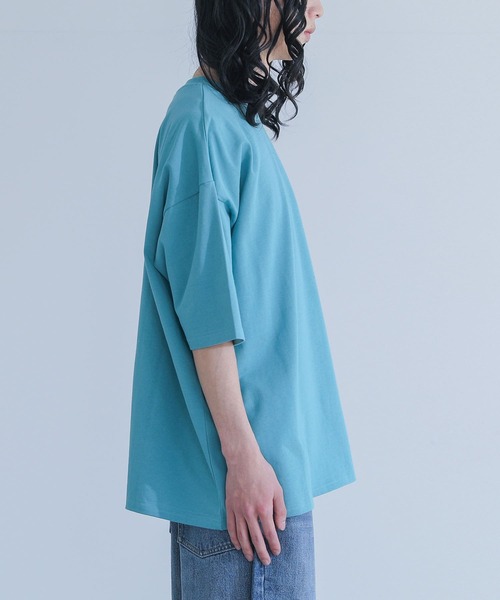MDR(エムディアール)の「『オーバーサイズ コットンベーシックTシャツ』(Tシャツ/カットソー・メンズ・ライトグリーン/オフホワイト/チャコール/ブラック・L/M)」の10枚目の写真