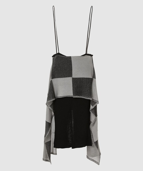 TAN(タン)の「BLOCK CHECKED SCALF DRESS(ドレス・レディース・ブラック・FREE)」の1枚目の写真