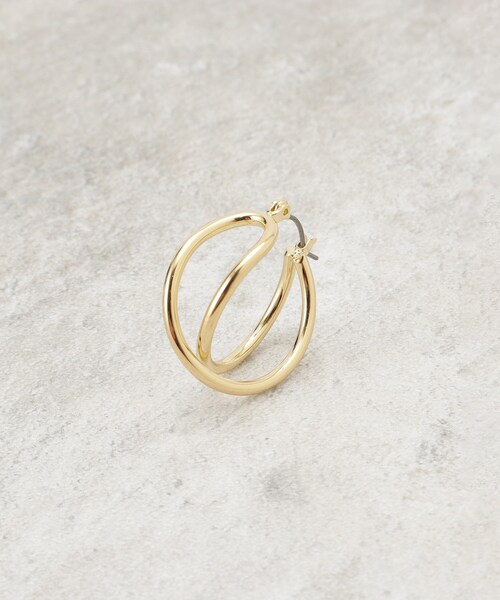 OPAQUE.CLIP（オペークドットクリップ）の「ダブルラインフープピアス（ピアス（両耳用）・レディース・シルバー/ゴールド・00）」の6枚目の写真