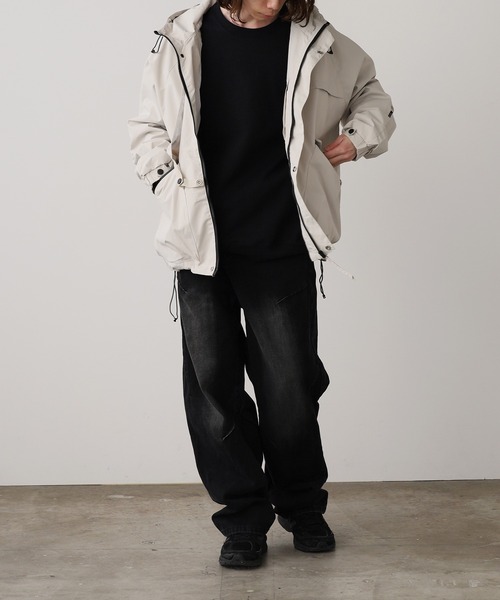 ROOPTOKYO（ループトウキョウ）の「Stand color　Over Size Jacket / スタンドカラーオーバーサイズジャケット（ブルゾン・メンズ・ブラック/ホワイト/グリーン・M/L）」の10枚目の写真