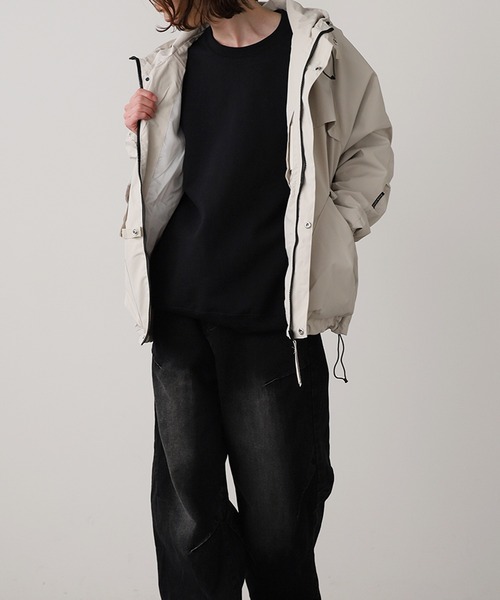 ROOPTOKYO（ループトウキョウ）の「Stand color　Over Size Jacket / スタンドカラーオーバーサイズジャケット（ブルゾン・メンズ・ブラック/ホワイト/グリーン・M/L）」の6枚目の写真