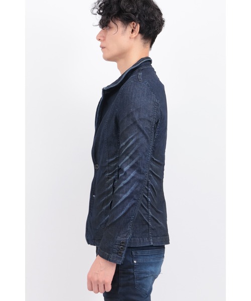 TORNADO MART（トルネードマート）の「ｳｪｰﾌﾞｼｪｰﾋﾞﾝｸﾞｽﾀﾝﾄﾞｼﾞｬｹｯﾄ（デニムジャケット・メンズ・ネイビー・XXL/LL/L/M）」の6枚目の写真