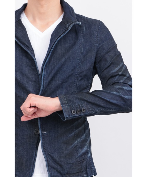 TORNADO MART（トルネードマート）の「ｳｪｰﾌﾞｼｪｰﾋﾞﾝｸﾞｽﾀﾝﾄﾞｼﾞｬｹｯﾄ（デニムジャケット・メンズ・ネイビー・XXL/LL/L/M）」の9枚目の写真