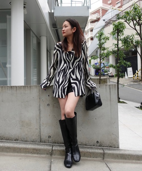 TEEN BOOP(ティーンブープ)の「プリントシアーシャツ(シャツ/ブラウス・レディース・ベージュ/ホワイト・FREE)」の10枚目の写真