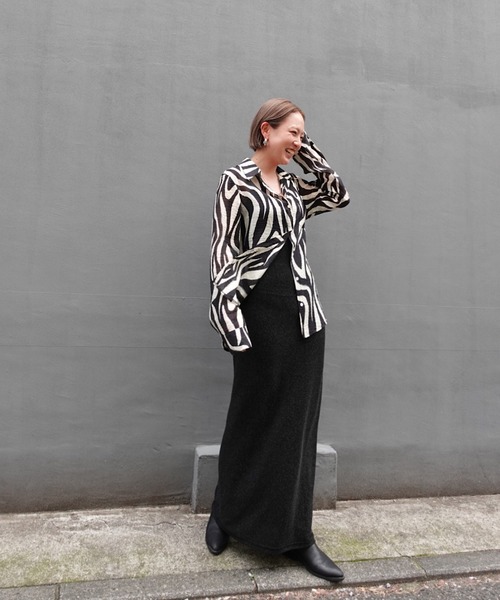 TEEN BOOP(ティーンブープ)の「プリントシアーシャツ(シャツ/ブラウス・レディース・ベージュ/ホワイト・FREE)」の3枚目の写真