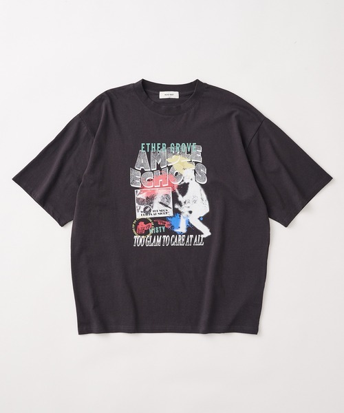 MONO-MART(モノマート)の「ヴィンテージライクデザイングラフィックプリント半袖Tシャツ(Tシャツ/カットソー・レディース・ブラック系1/ブラック系3/スミクロ/ブラック系/ホワイト系/ブラック系2/オフホワイト/ブラック系5/ブラック系4・M/L)」の20枚目の写真