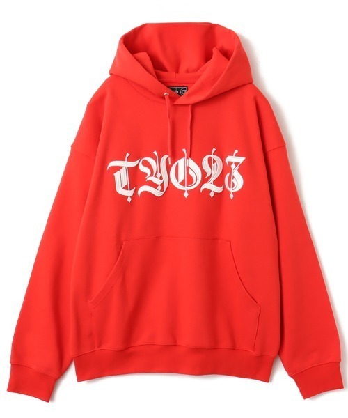 TOKYO 23(トウキョウニジュウサン)の「TOKYO 23 EMBROIDERY SWEAT HOODIE / トウキョウ 23 エンブロイダリー スウェット フーディ(パーカー・メンズ・ブラック/レッド・XL/L/M/XXL)」の1枚目の写真